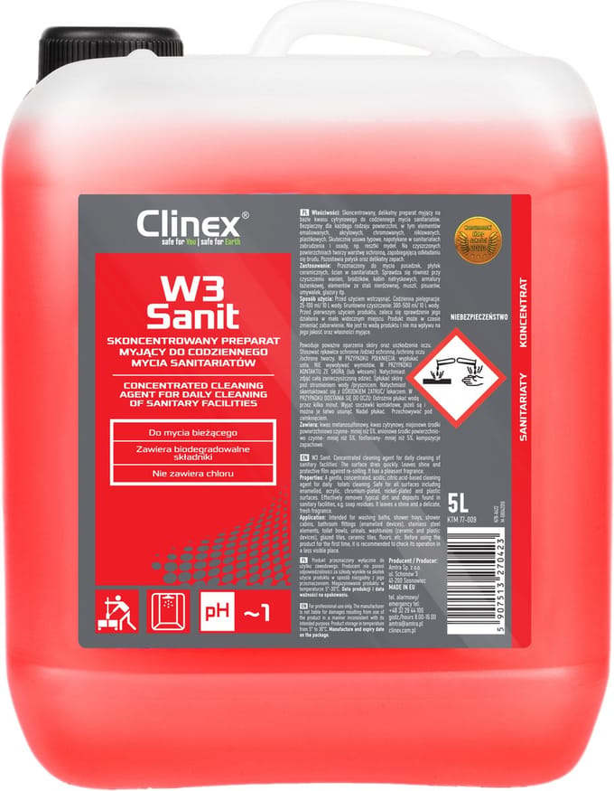 Clinex W3 Sanit Sanitairreiniger 5 liter