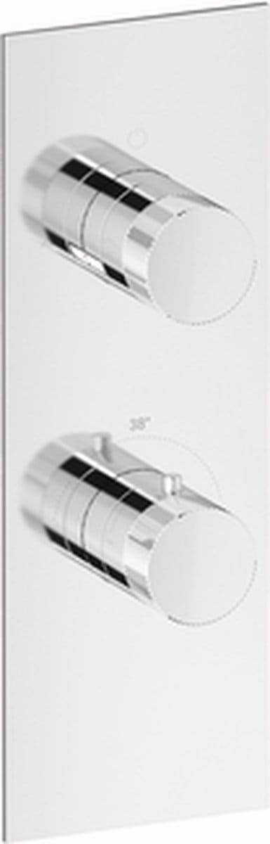 Plieger Roma inbouwdouchekraan thermostatisch met omstel chroom