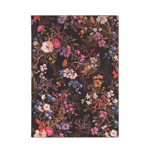 Paperblanks flexis cahier, formaat 13 x 18 cm., uitvoering floralia midi, gelinieerd