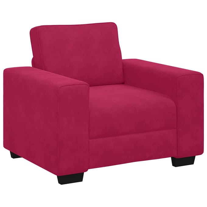vidaXL - Sofastoel - Wijnrood - 100x77x82 - cm - Fluweel