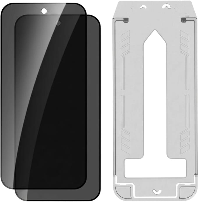 3mk, Screenprotector Gehard Glas geschikt voor Galaxy S25 Plus / S24 Plus Anti-spy, Transparant zwart