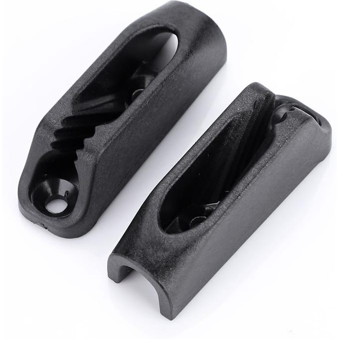 1 paire de boucles de corde de pont en plastique noir durable pour kayaks, canoës, bateaux à rames black