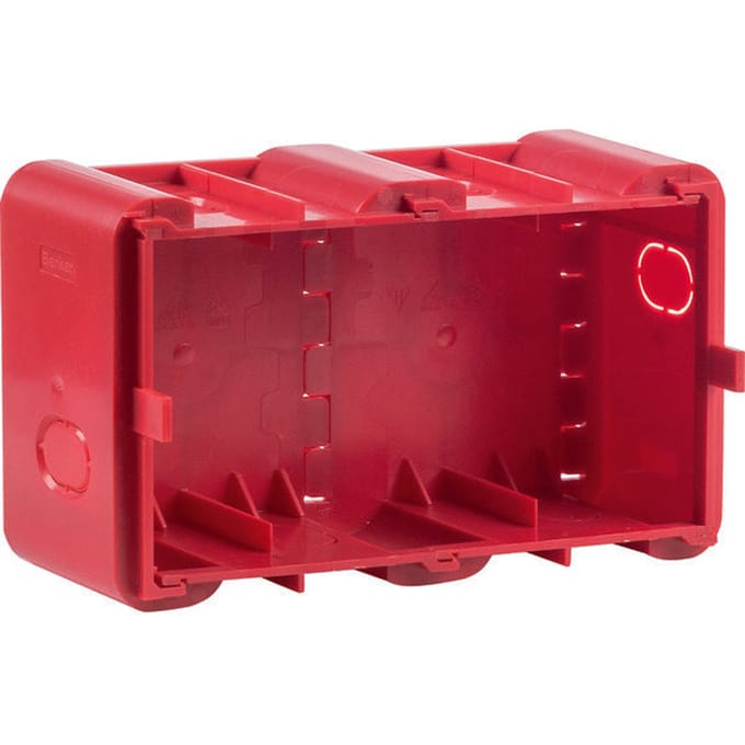 Hager Berker 2-pans inbouwdoos voor inbouwmontage rood - 18720020