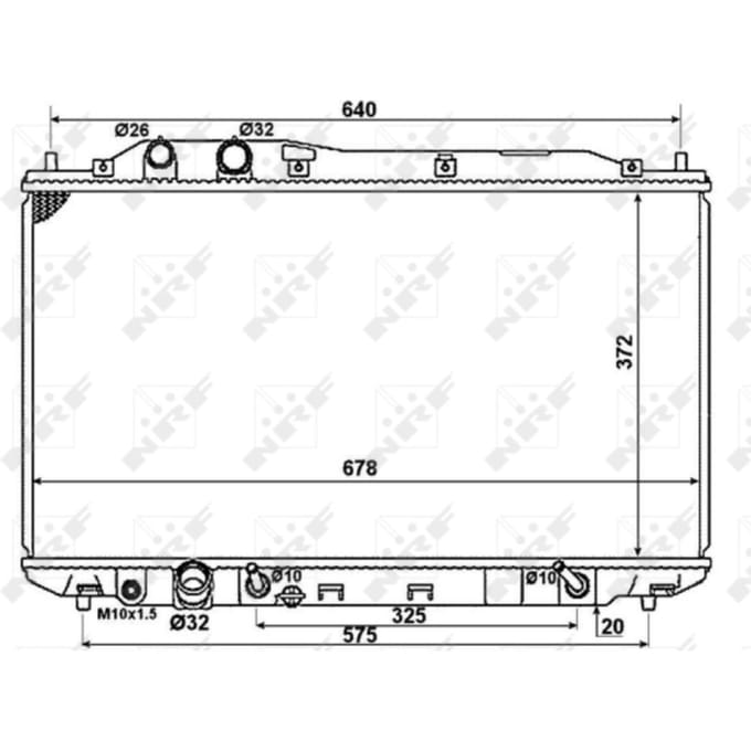 Radiator, motorkoeling NRF 58379