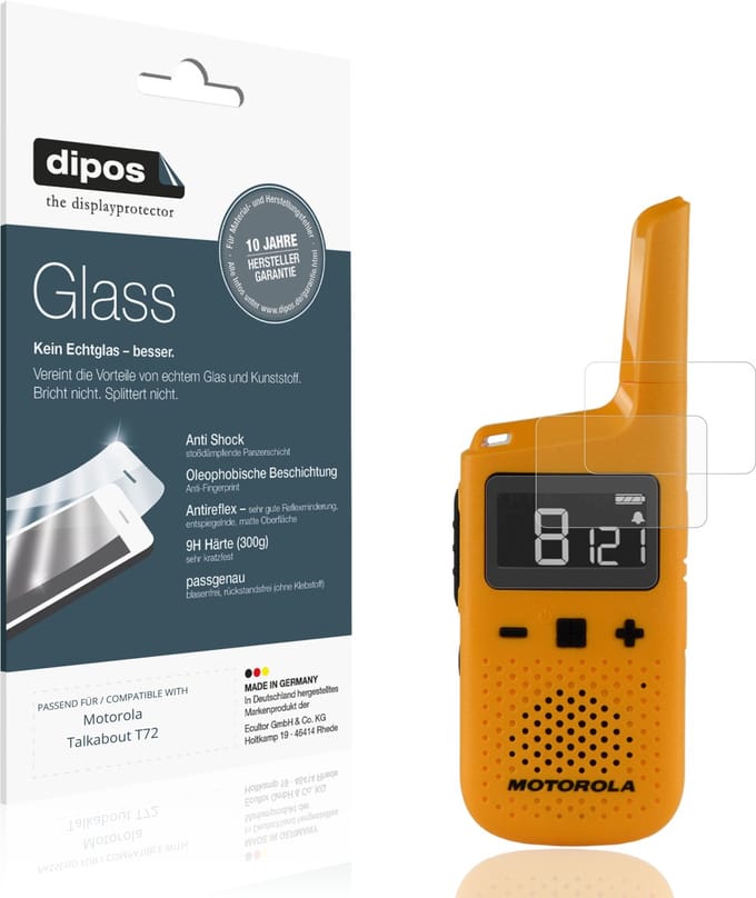 dipos – 2x Matte Pantserfolie geschikt voor Motorola Talkabout T72 | 9H Screenprotector