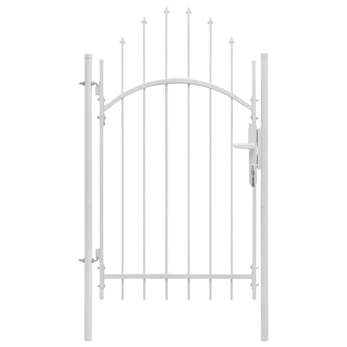 Portail de jardin Woerden Acier 1 x 2,45 m Blanc