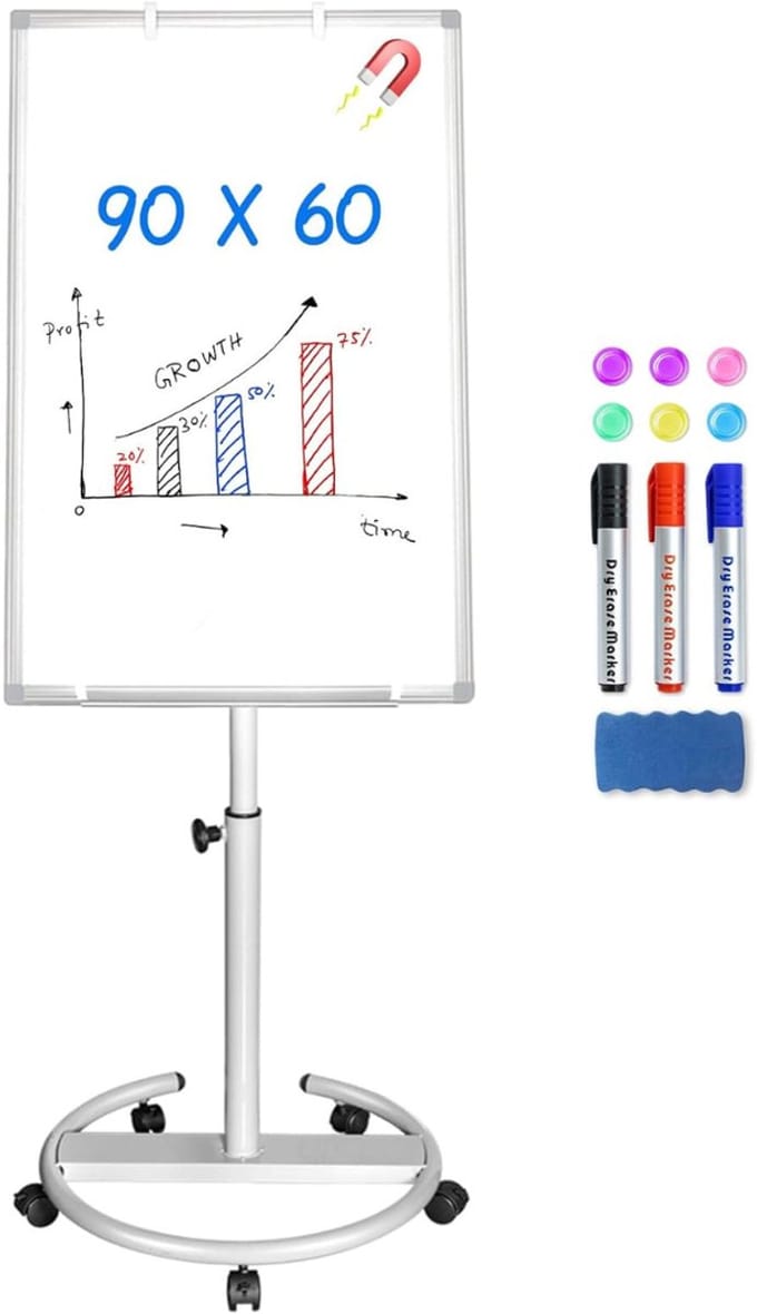Mobiel Whiteboard - Weekplanner - Maandplanner - Jaarplanner - Magnetisch - Wit