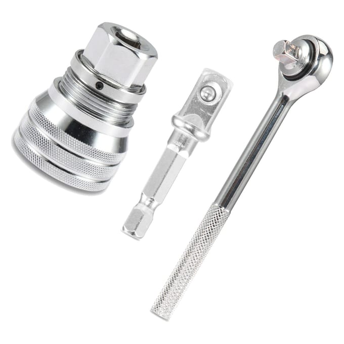 Universele Dopsleutelset 10?19mm 38 Adapter Verstelbare Dopsleutel Gereedschap voor Automobiel white
