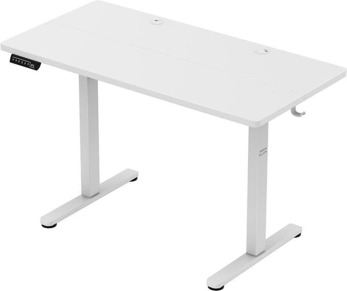Elektrisch Verstelbaar Bureau - Zit-Sta Bureau - Ergonomisch Werken - Stille Motor - 120 x 60 cm - Wit