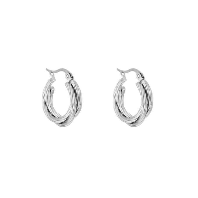 Bijoutheek Oorring Triple Hoop Zilver