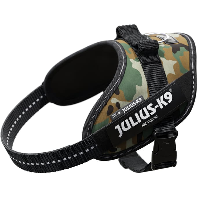 Mini: borstomvang 49 - 67 cm - JULIUS-K9 IDC®-Powertuigje Camouflage