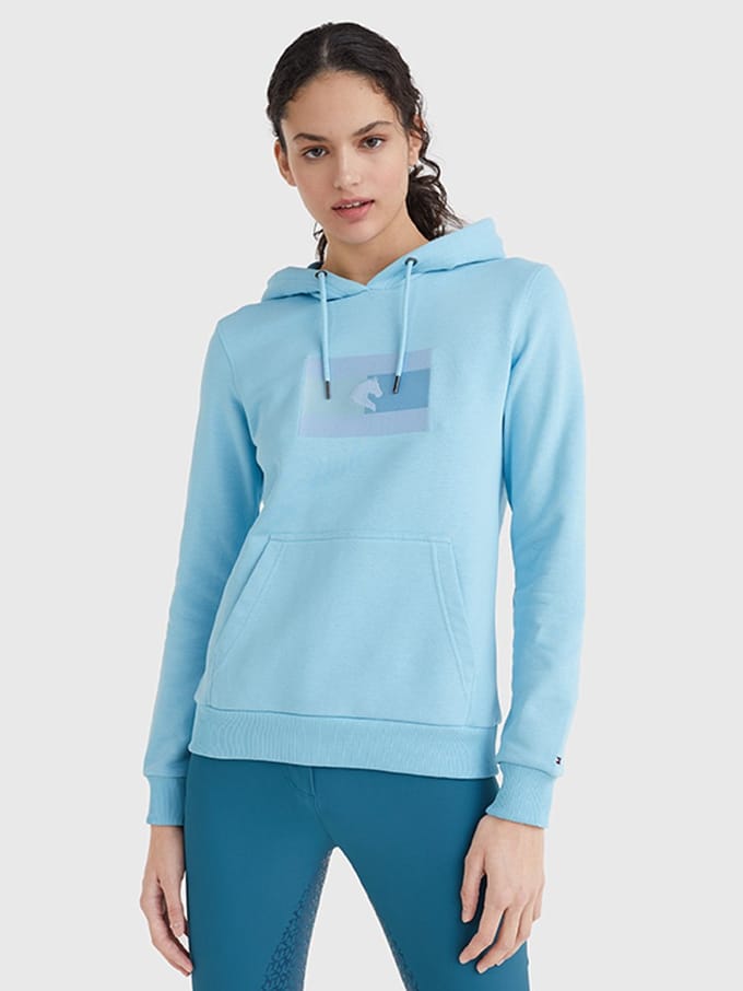 Tommy Hilfiger SS'22 Geborduurd Logo Hoodie - Blauw - L