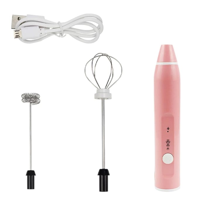 USB Opladen Elektrische Koffiemixer Melk Shaker Maker Opschuimer Schuimmaker Oplaadbare Eierklopper Handheld 3-Snelheden Instelbare Blender