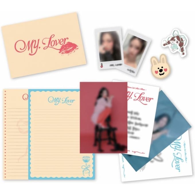 Miyeon   Set de 14 Lettres   2ème Mini Album Pop Up Md beige