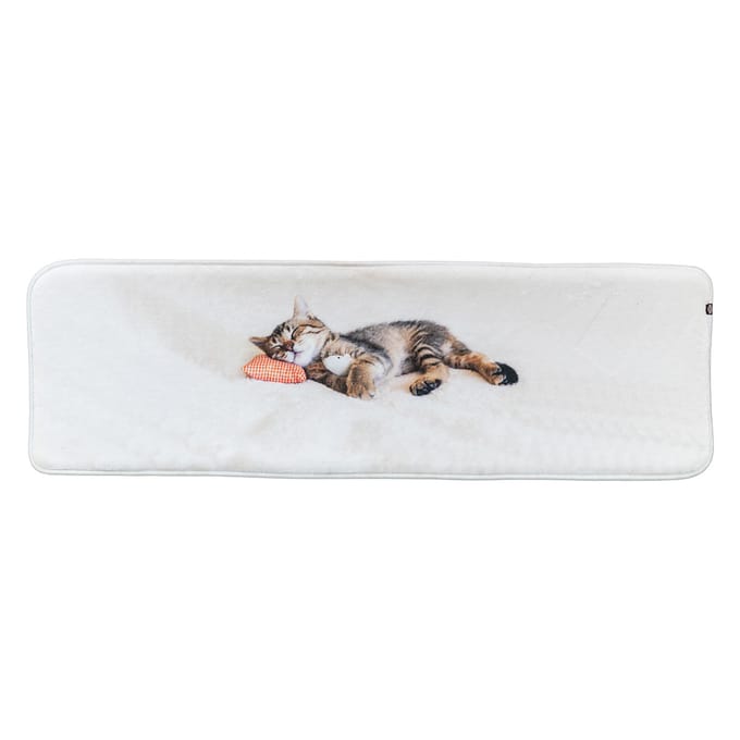 Trixie Ligmat Grijs - Pluche 90x28cm - Slipvast, 2 Stuks