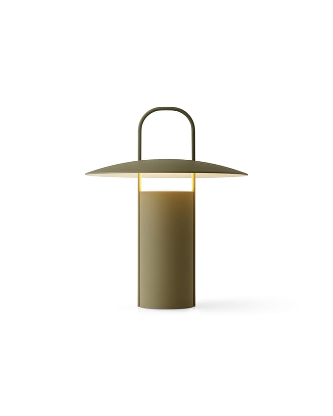 Audo Copenhagen Audo Ray LED tafellamp, draagbaar, stofgroen
