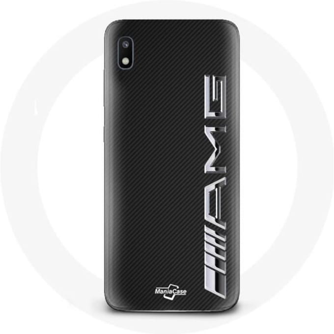Hoesje voor Samsung Galaxy A10 Amg Logo Carbon Textuur