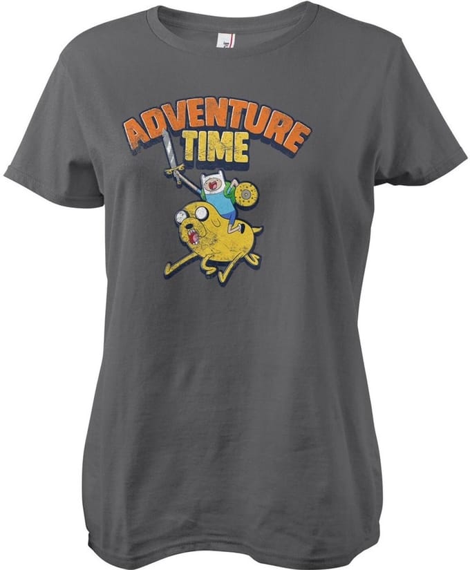 Adventure Time Washed Girly Tee dames-T-shirt donkergrijs