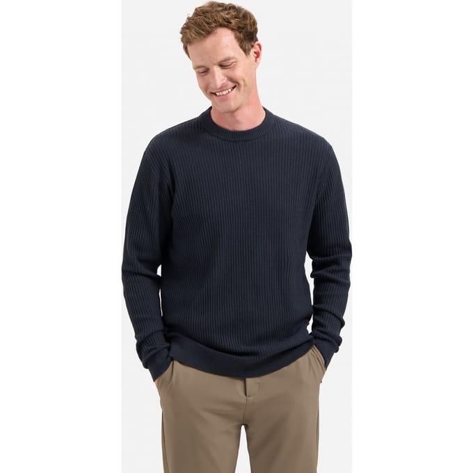 No Excess Pullover Crewneck Rib Night Maat: M | Sweaters Outlet | Heren | Blauw