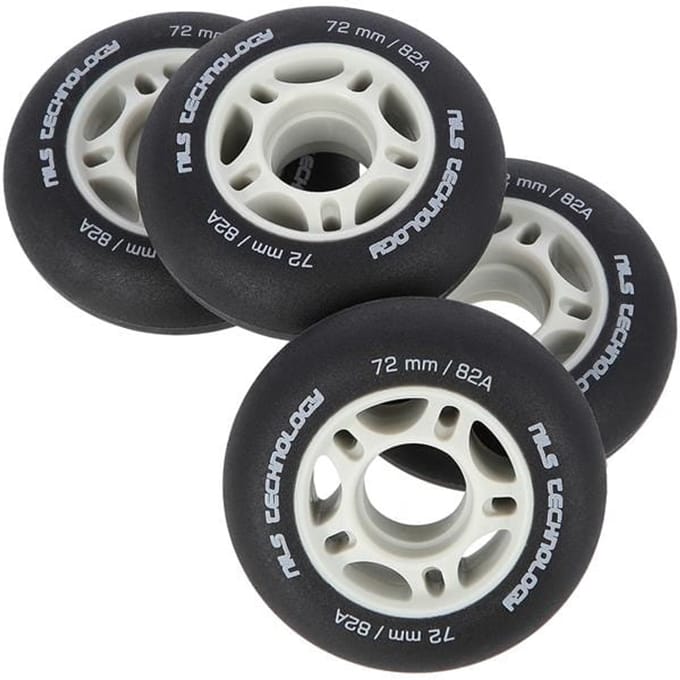 Nils Extreme - PU Wielen - 72x24 mm - 82A - Zwart Mat