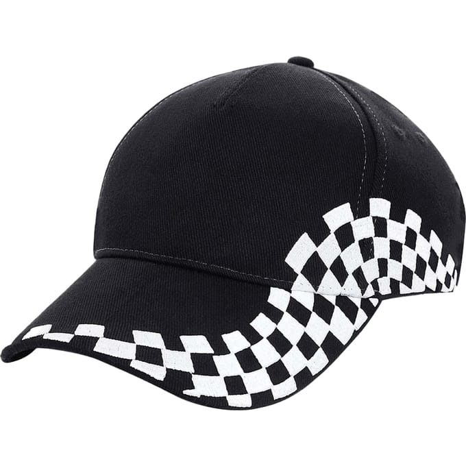 Beechfield Grand Prix Baseball Cap (Zwart)