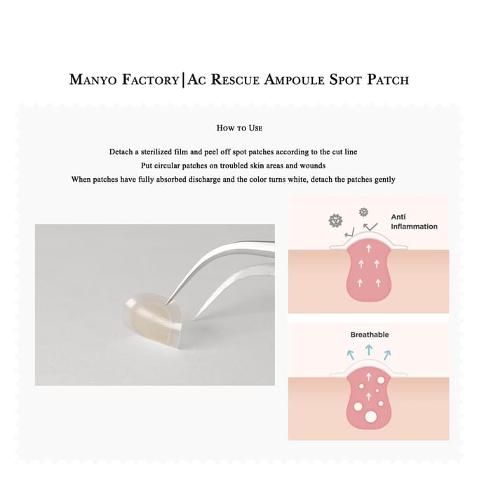 Manyo Patch de secours Proxyl AC 42ae BOUTIQUE AUTHENTIQUE white
