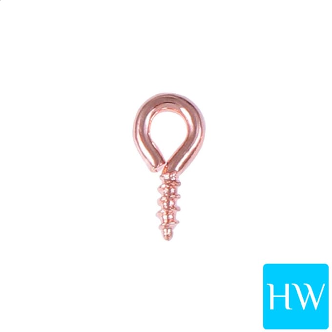 Schroefoog 4.0 x 8.0 mm (micro klein formaat) - roze/goud kleurig (200 stuks)