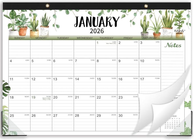 Bureaukalender 2024 - Groot Formaat Tafelkalender Dagplanner