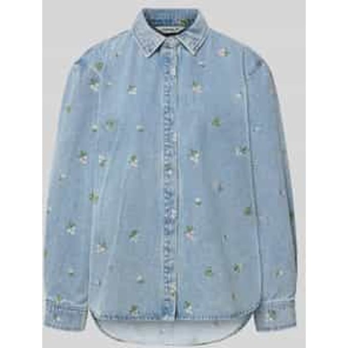Relaxed fit Jeansblouse van puur katoen Model 'VERA'