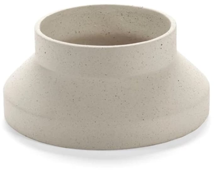 Serax Alex Gabriels Mira vaas + taartschotel D21cm H10cm beige