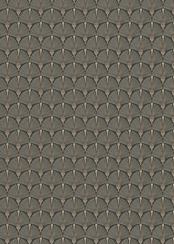 Erismann Vinylbehang 10346-15 - Versailles - Art Deco Zwart - 53cm x 10.05m