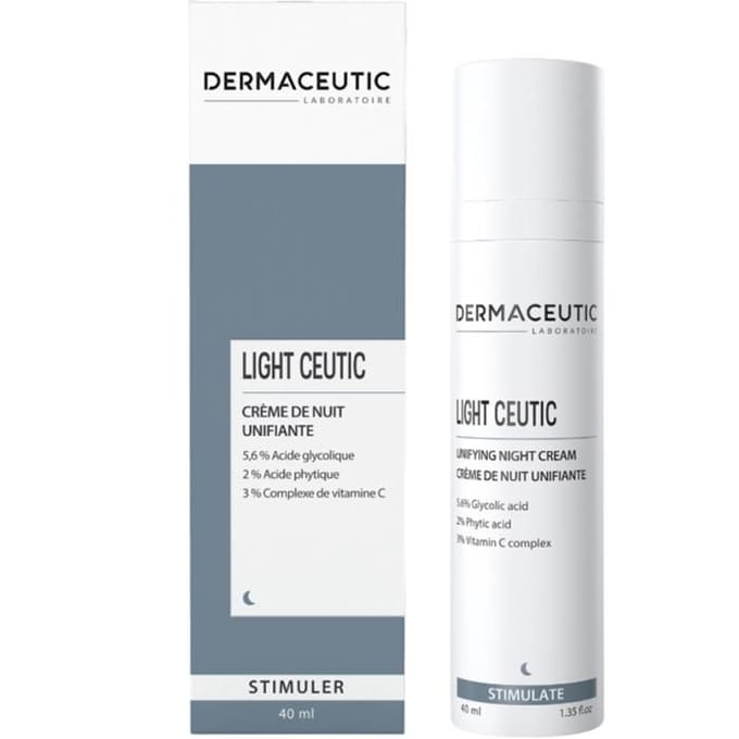 Crème Éclaircissante Nuit - Dermaceutic - Light Ceutic - 40Ml - Exfoliant doux - Sans parabène wit