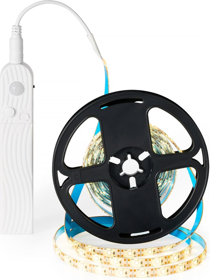 YONO Led Verlichting Strip met Bewegingssensor - Zelfklevend met Sensor voor Binnen - Warm Wit Licht - 3 Meter