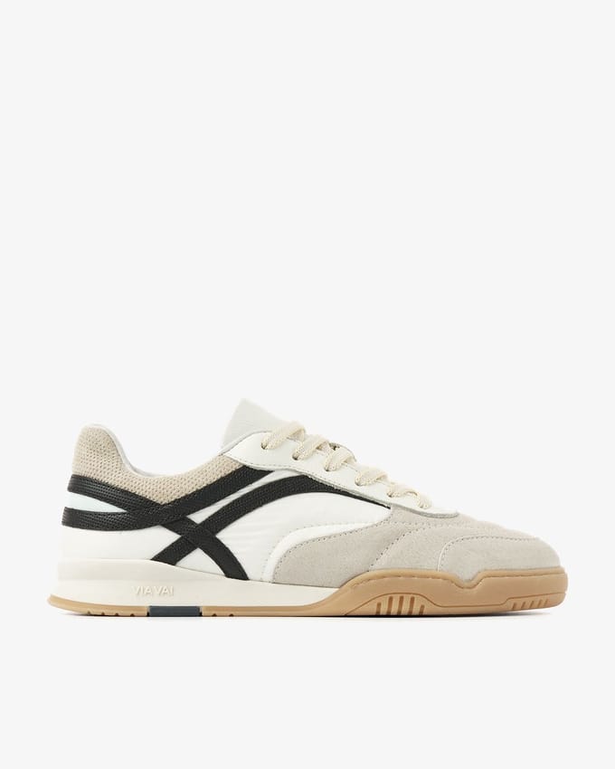VIA VAI Kris Sky Sneakers dames - Leer,Su�de,Textiel - Beige