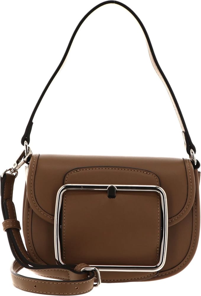 SEIDENFELT MANUFAKTUR Schoudertas Grurup Saddle Bag Smooth Toffee Lichtbruin