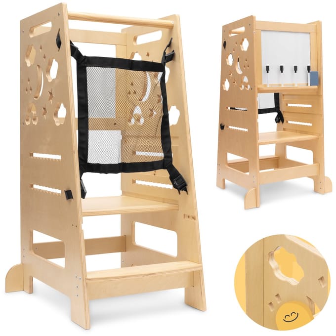 Eduvate Leertoren - Leertoren Opvouwbaar - Learning Tower - Leertoren Keukenhulp - Montessori Leertoren - Kindertrap