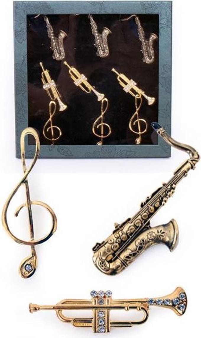 Broche box Muziekinstrumenten - Per stuk