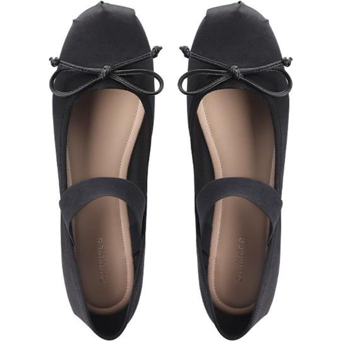 Strik Zijde Satijn Mary Jane Ballet Dames Enkelschoenen 39 black