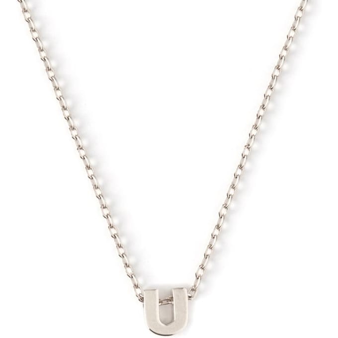 Orelia letter ketting U zilverkleurig - 46 cm