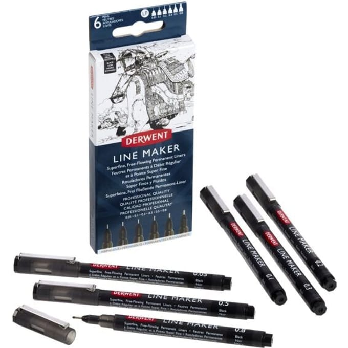 Set met 6 fineliners »Line Maker«