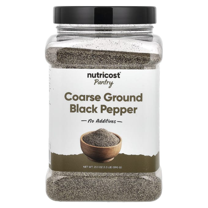 Nutricost, Voorraadkast, Grof Gemalen Peper, 590g (21.1oz)