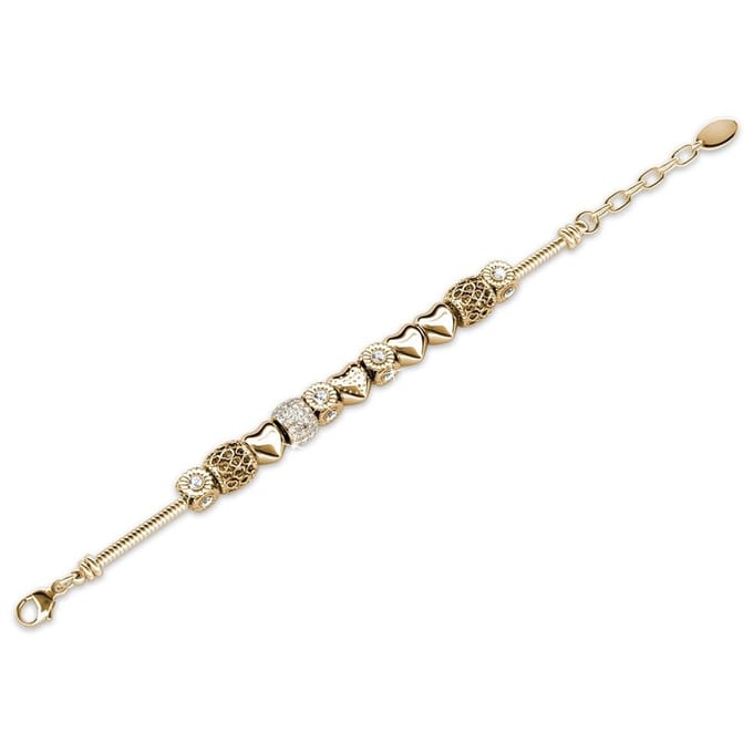 Stralende Charm Armbanden - Goud en Kristal