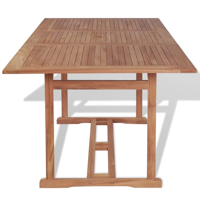 vidaXL - Tuintafel - 180x90x75 - cm - massief - teakhout