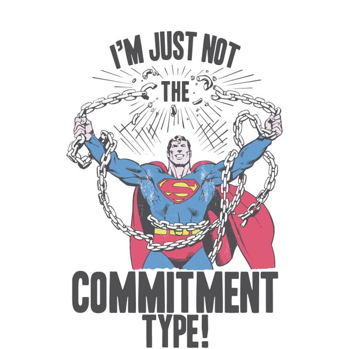DC Originals Superman Commitment Type T-shirt - Wit - 3XL