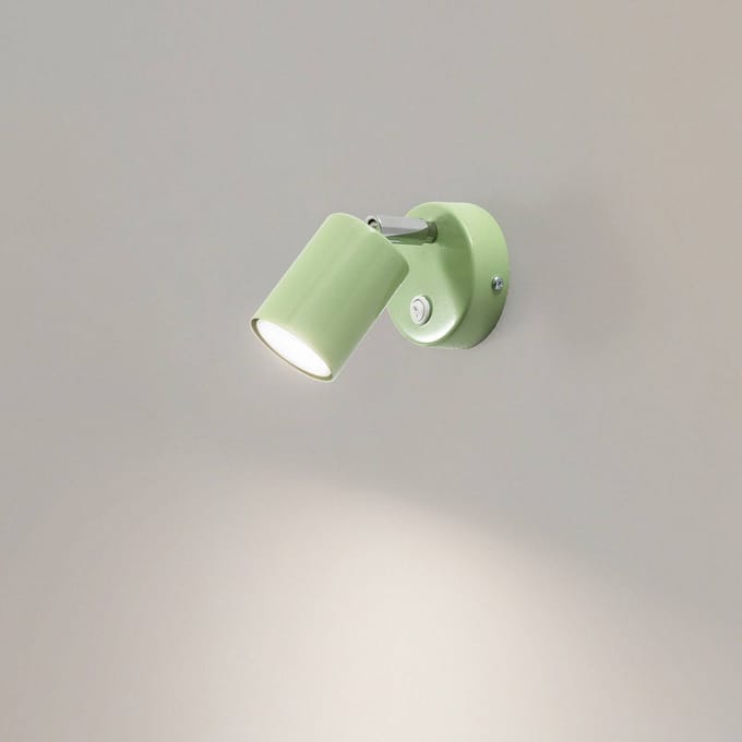 Luminex Wandspot Fun, lichtgroen, 14 cm hoog, verstelbaar, GU10