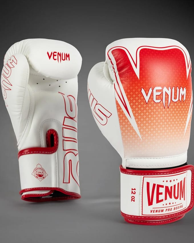 Venum x RWS 2.0 Muay Thai Bokshandschoenen Wit Rood - 14 OZ