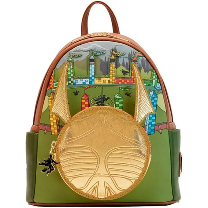 Harry Potter Loungefly Mini Backpack Golden Snitch Quidditch