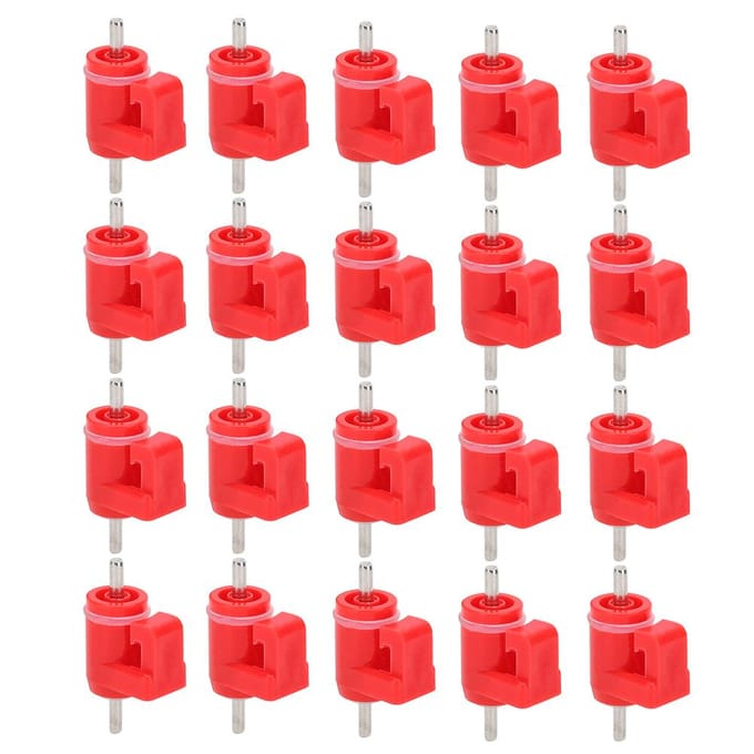 20 stuks Kip Waternippels Drinkbak Voeders Automatisch Rood Plastic Pluimvee Boer Dier red