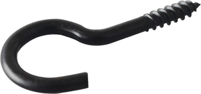 Schroefhaak zwart Deltacoill 3.45x30/50mm