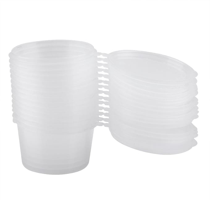 100m l4oz Transparante Plastic Bekers Afhaal Saus Kruiden Doos Sausbeker white